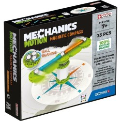 GEOMAG MECHANICS, MOTION 35 pcs, construction magnétique, jeux éducatifs, Jouet pour enfants des 7 ans, GMT00