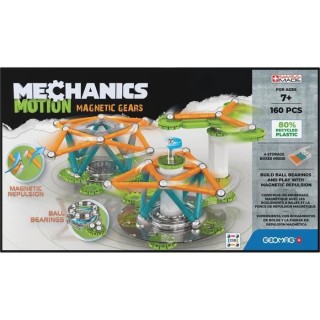 GEOMAG MECHANICS, MOTION 160 pcs, construction magnétique, jeux éduc