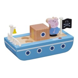 Peppa Pig - Bateau en bois avec 1 personnage