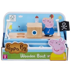 Peppa Pig - Bateau en bois avec 1 personnage