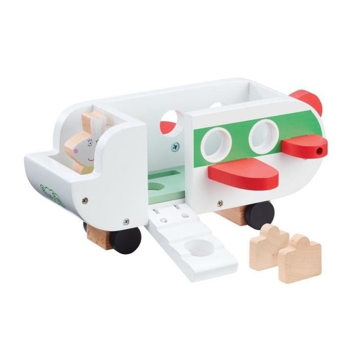 Peppa Pig - Avion en Bois avec 1 personnage