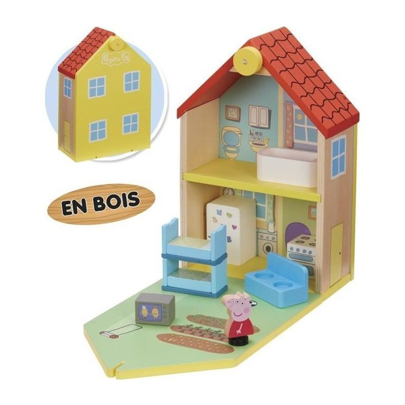 Peppa Pig - Maison Classique en Bois avec 1 personnage