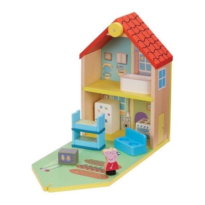 Peppa Pig - Maison Classique en Bois avec 1 personnage