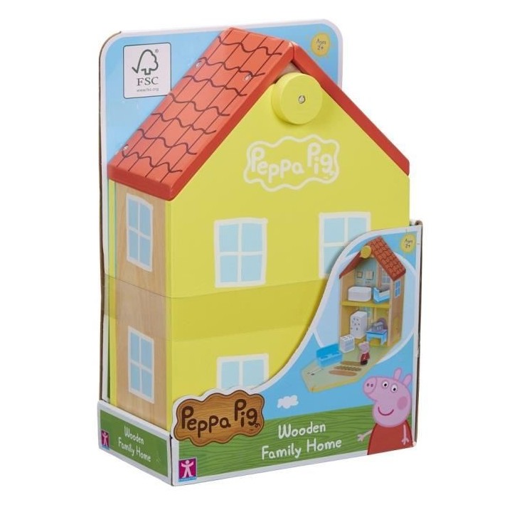Peppa Pig - Maison Classique en Bois avec 1 personnage