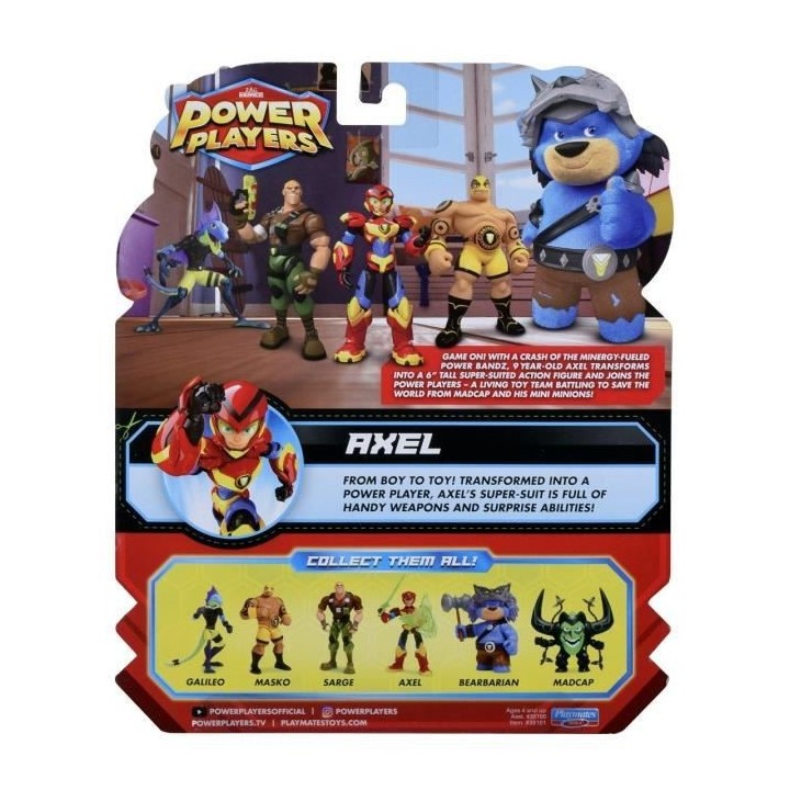 Power Players- Figurine articulée de 12 cm - Axel