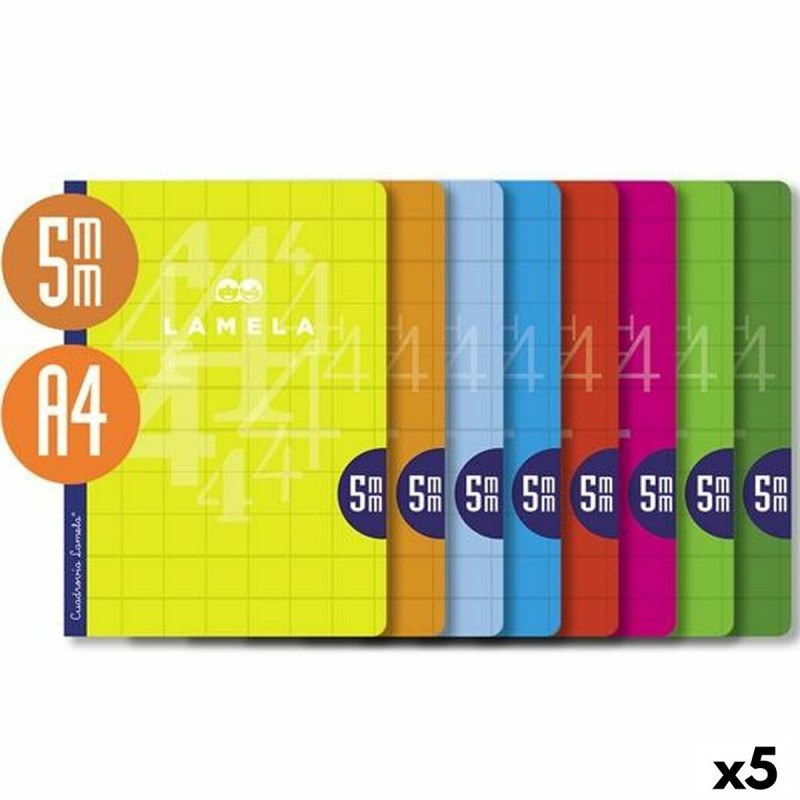 Cahier Lamela A4 50 Volets 5 mm (5 Unités)