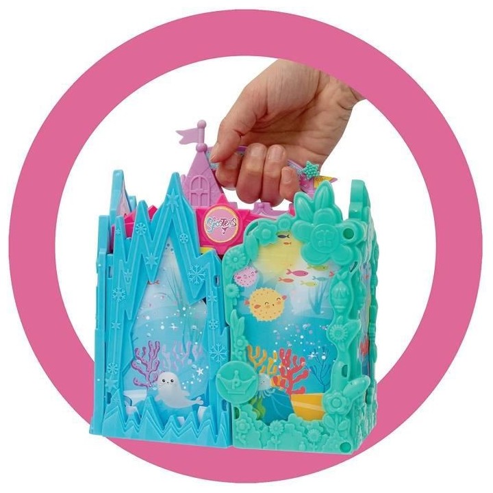 Seasters , Château avec poupée sirene surprise, Princesse qui se tra