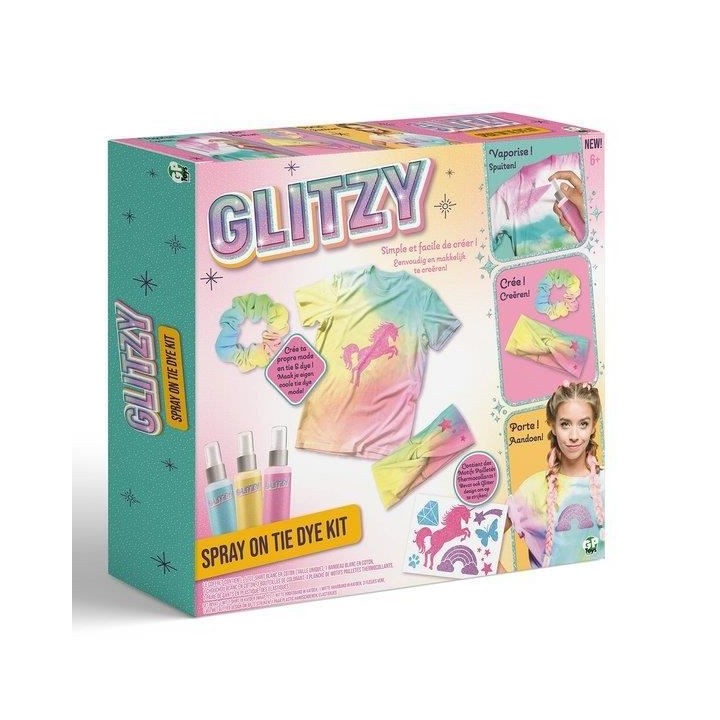 Glitzy, Coffret Spray on Tie & Dye, Loisirs créatifs,Création de ses