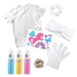 Glitzy, Coffret Spray on Tie & Dye, Loisirs créatifs,Création de ses propres accessoires en tie & dye