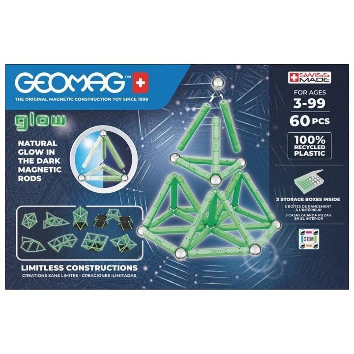 GEOMAG - Ecofriendly 60 pcs Glow