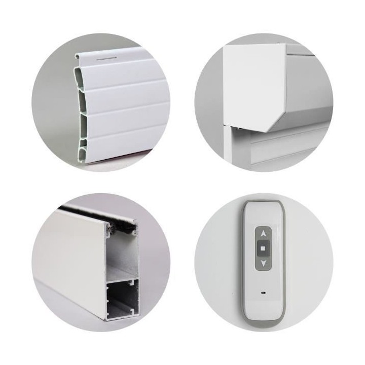 Volet roulant H155 x L120 cm PVC recoupable en largeur et hauteur - Ma