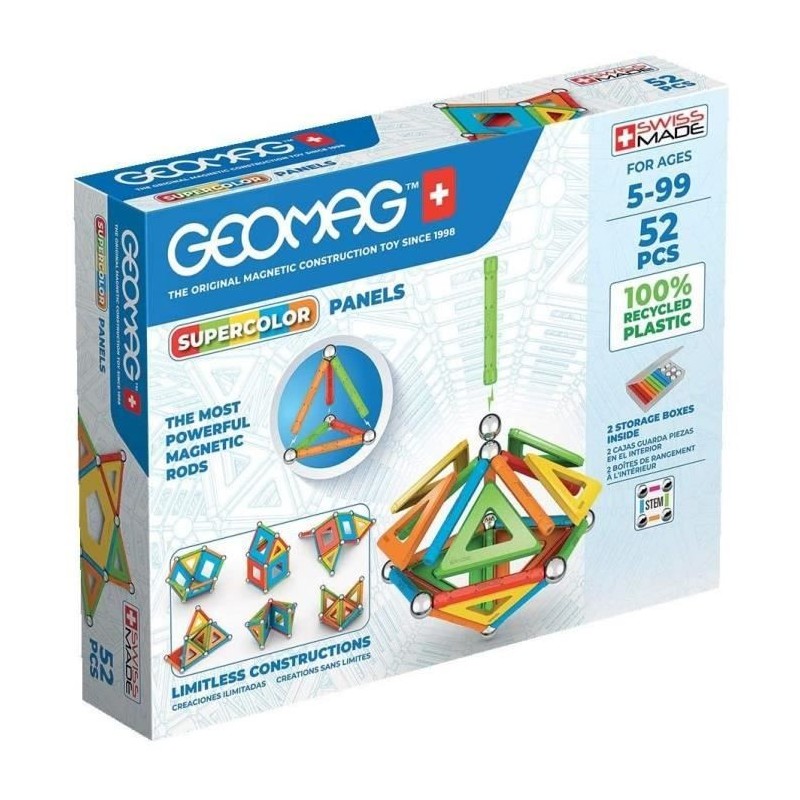 GEOMAG - EcoFriendly 52 pcs Panels supercolor