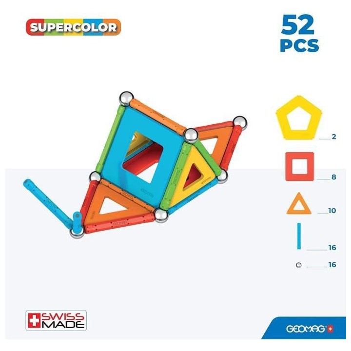 GEOMAG - EcoFriendly 52 pcs Panels supercolor
