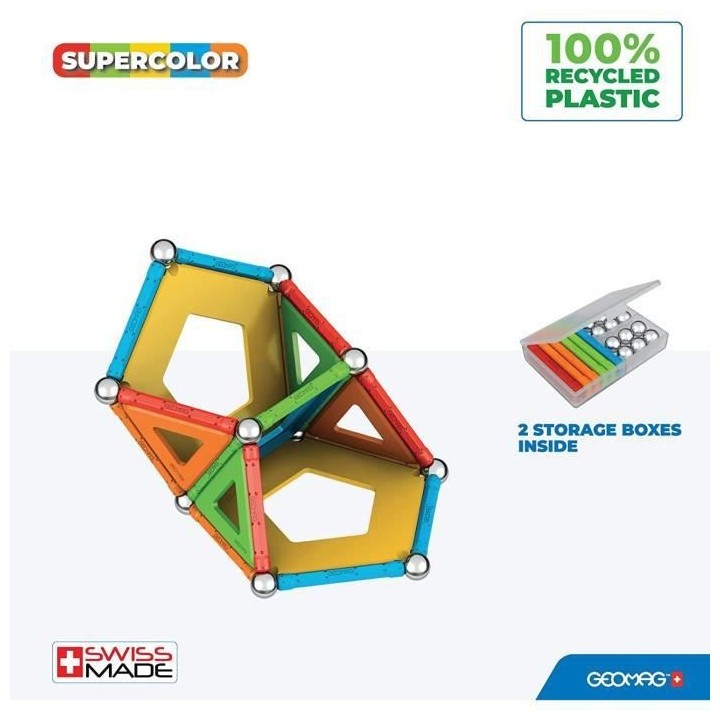 GEOMAG - EcoFriendly 52 pcs Panels supercolor