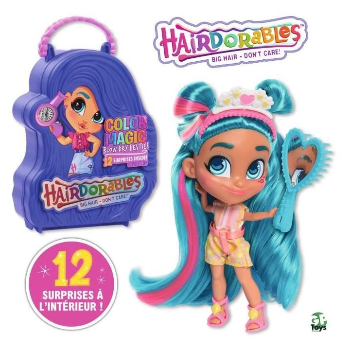 Hairdorables, Poupée Surprise (Serie 6) avec 12 surprises a l'intéri