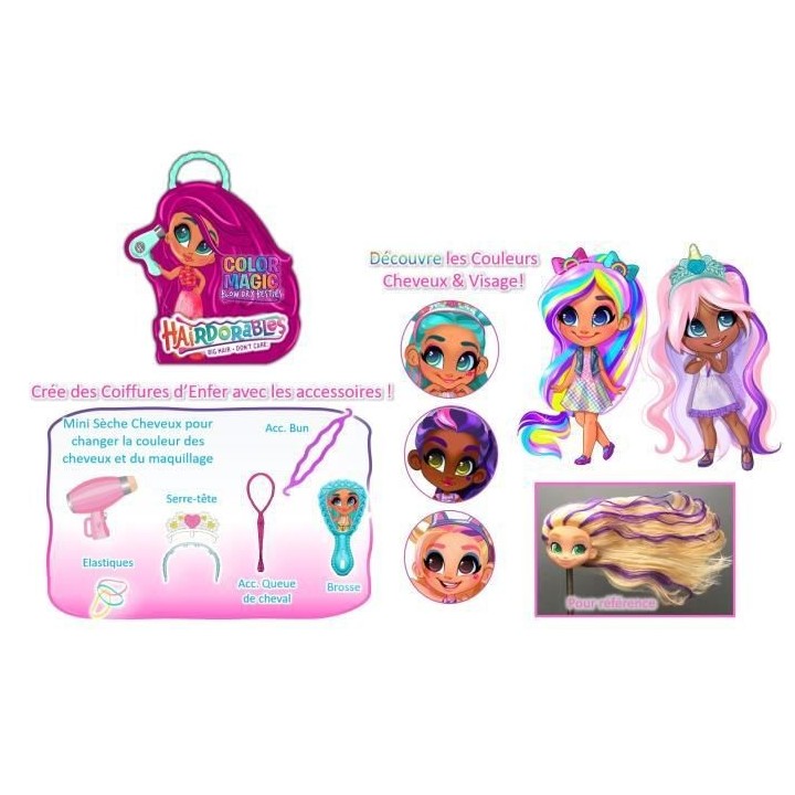 Hairdorables, Poupée Surprise (Serie 6) avec 12 surprises a l'intéri