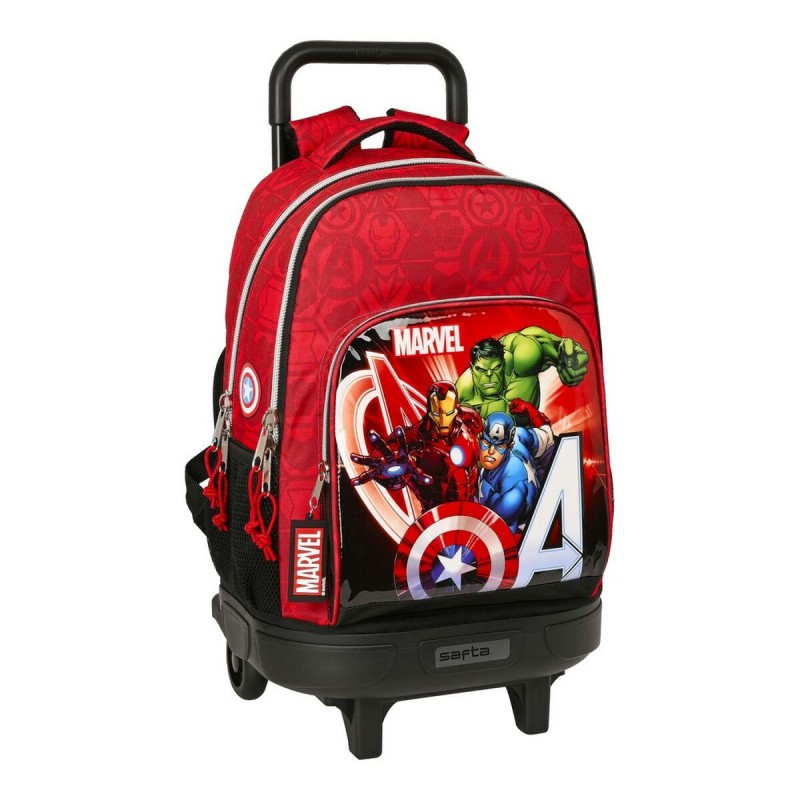 Cartable à roulettes The Avengers Infinity Rouge Noir (33 x 45 x 22 cm)