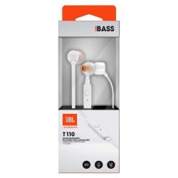 Casques avec Microphone JBL T110 Blanc