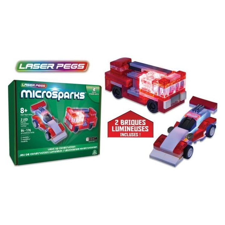Laser Pegs, Véhicule pack double, Construction, brique lumineuse, Jou