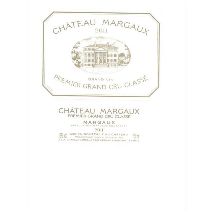 Château Margaux 2011 Margaux Grand Cru - Vin rouge de Bordeaux