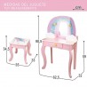 Coiffeuse avec Banc Teamson Rose jouet 62,5 x 98,5 x 32 cm