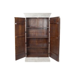 Armoire DKD Home Decor Blanc Métal Bois de manguier (100 x 43 x 190 cm)