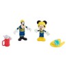 Mickey, 2 figurines articulées 7,5 cm avec accessoires, Theme Pompier, Jouet pour enfants des 3 ans, MCC044