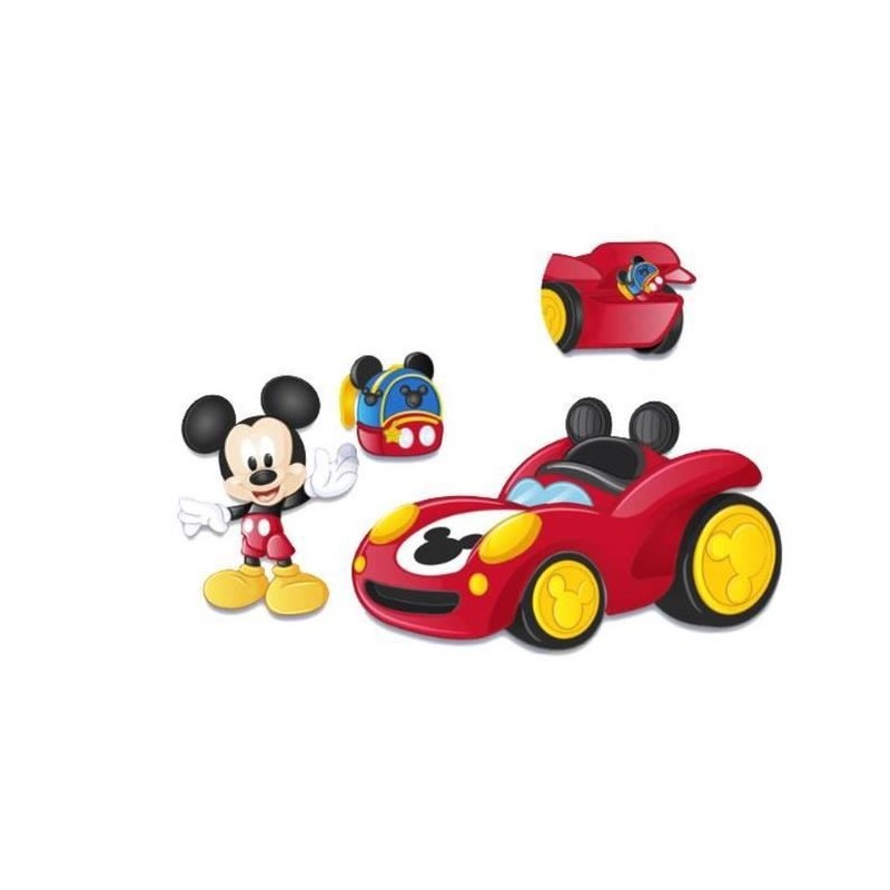 Mickey, Véhicule avec 1 figurine 7,5 cm et 1 accessoire, Modele Course, Jouet pour enfants des 3 ans, MCC062