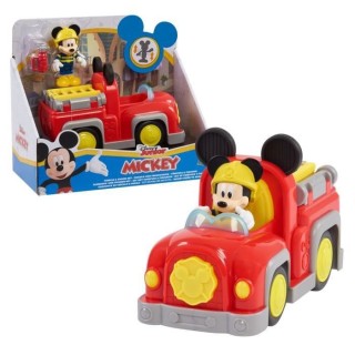 Mickey, Véhicule avec 1 figurine 7,5 cm et 1 accessoire, Modele Pompi
