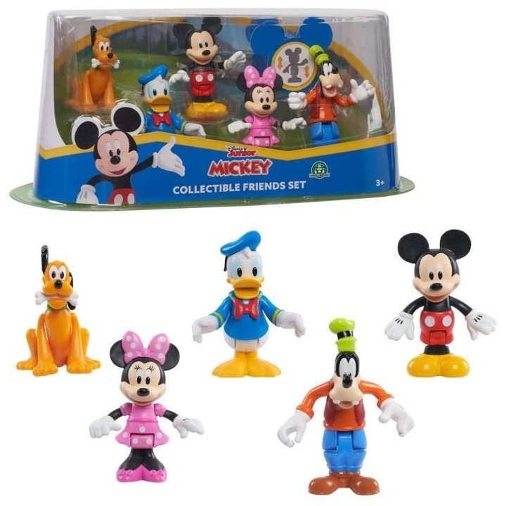 Mickey, Coffret 5 figurines 7,5 cm Articulées, 5 personnages a collec