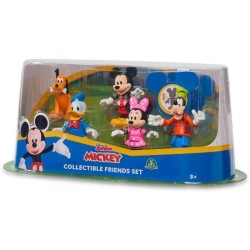 Mickey, Coffret 5 figurines 7,5 cm Articulées, 5 personnages a collectionner, Jouet pour enfants des 3 ans, MCC08