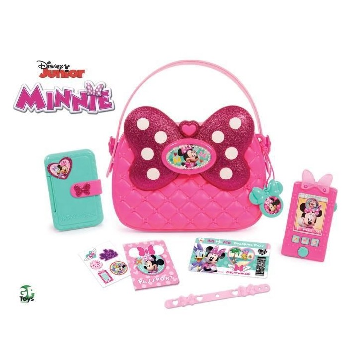 Minnie, Sac Fashion, 8 accessoires, avec fonctions sonores et lumineus