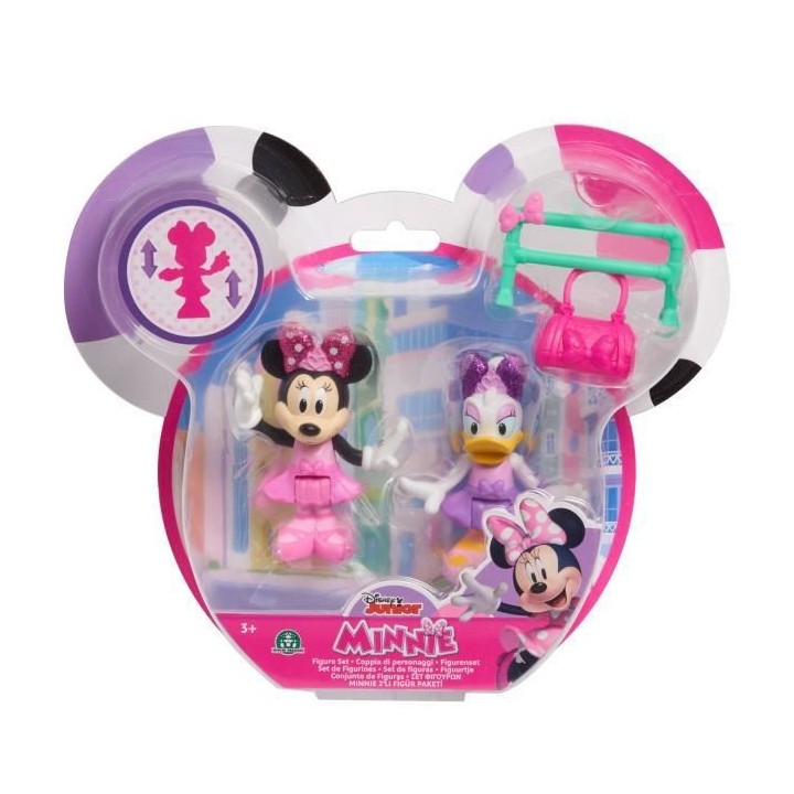 Minnie, 2 figurines articulées 7,5 cm avec accessoires, Theme Balleri