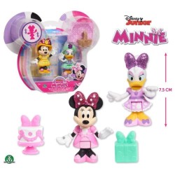 Minnie, 2 figurines articulées 7,5 cm avec accessoires, Theme Party, Jouet pour enfants des 3 ans, MCN173