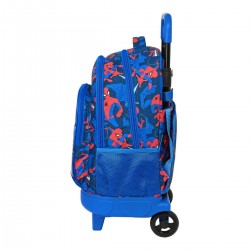 Cartable à roulettes Spiderman Great power Rouge Bleu (33 x 45 x 22 cm)