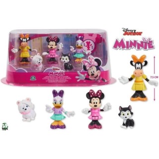 Minnie, Coffret 5 figurines 7,5 cm Articulées, 5 personnages a collec