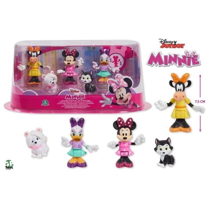 Minnie, Coffret 5 figurines 7,5 cm Articulées, 5 personnages a collec
