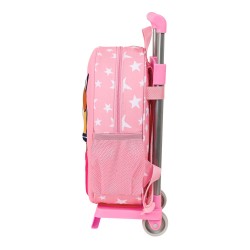 Cartable 3D avec roulettes Disney M020H Rose 27 x 32 x 10 cm