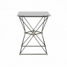 Table d'appoint DKD Home Decor 8424001820344 45 x 45 x 55,5 cm Verre Noir Doré Métal