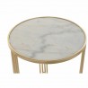 Jeu de 2 tables DKD Home Decor Blanc Doré Métal Marbre 47,5 x 47,5 x 56 cm