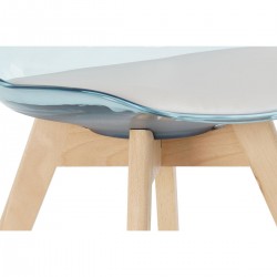 Chaise de Salle à Manger DKD Home Decor Bleu Blanc Naturel 54 x 47 x 81 cm