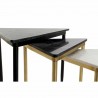 Set de 3 Tables Gigognes DKD Home Decor Noir Doré Métal Blanc Vert Marbre Moderne (68 x 46,5 x 53 cm) (3 Unités)