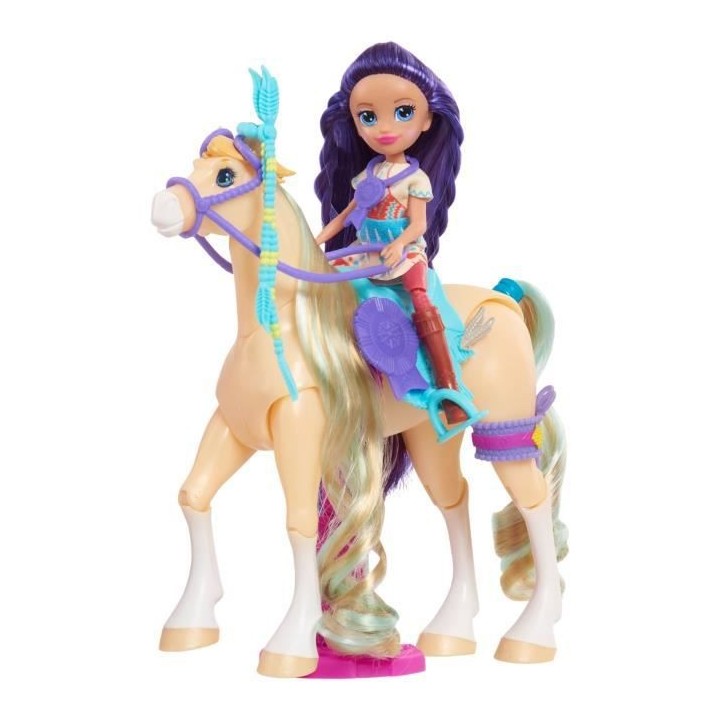 Winners Stable, Coffret Cheval articulé et Poupée avec accessoires,