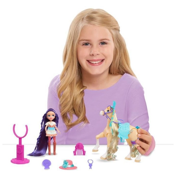 Winners Stable, Coffret Cheval articulé et Poupée avec accessoires,