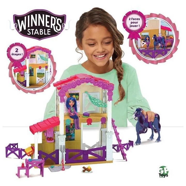 Winners Stable, Coffret Ecurie, 33 pieces, Contient Ecurie, Cheval art