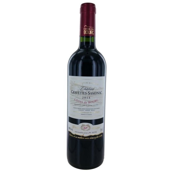 Château Gravettes-Samonac 2014 Côtes de Bourg - Vin rouge de Bordeau