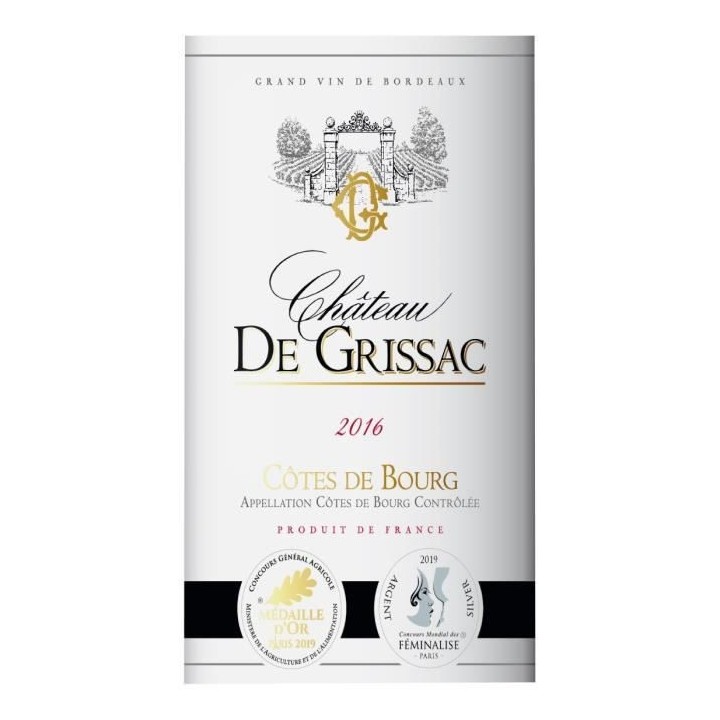 Château de Grissac 2018 Côtes de Bourg - Vin rouge de Bordeaux