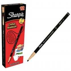 Marqueur Sharpie China Permanent Noir 12 Pièces (12 Unités)