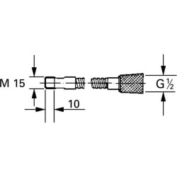 Flexible de douchette RELEXAFLEX pour mitigeurs évier M15X1/2 - GROHE - 46092000