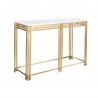 Console DKD Home Decor Blanc Doré Métal Marbre 120 x 40 x 81,5 cm